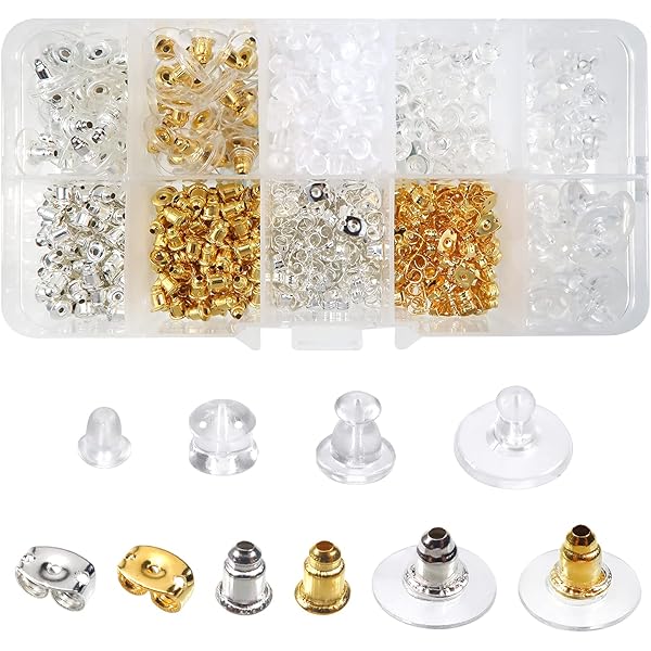 550 Fermoirs De Boucles D'oreilles En Silicone Transparent - 6 Styles, Pour Tiges Et Créoles, Remplacement Facile