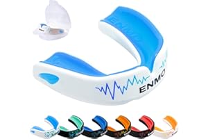 Enmo Maxilla Pro Gum Shield - Adult & Junior 10+ Mouth Guard with Case for Rugby, Boxing, Hockey and Contact Sports - Mouthguard with Boil & Bite, Breathing Channel Tech, Triple Layer
