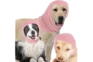 FADCAER Snood - Orejeras más cálidas para mascotas, orejeras suaves para reducir el ruido, protectores de cuello y oídos para cachorros, capucha para aliviar la ansiedad, bufanda para mascotas para gatos y
