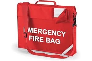 WORKWEAR WORLD School & Workplace Evacuation Emergency Fire Bag - Printed Red Emergency Documents Shoulder Strap Bag