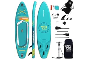 TIGERXBANG Aufblasbares Stand Up Paddle Board Mit Paddleboard Zubehör, Minimalistisches Paddleboard für Erwachsene und Jugendliche Aller Könnensstufen