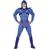 Halloween! Smiffys Blue Skeletor Muscle Costume with Jumpsuit, Belt, Boot Covers & Mask
