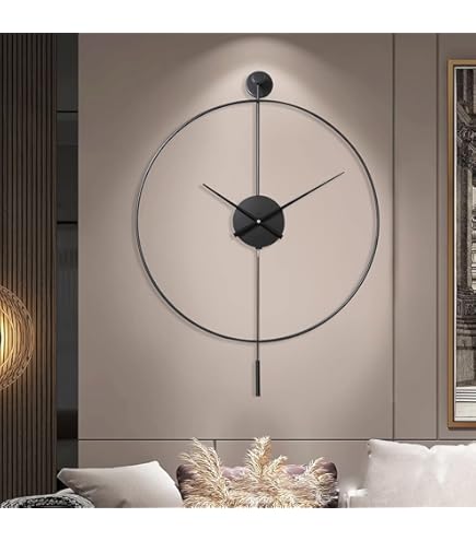 DIXTIME Abstrakt gelb orange Designer Wanduhr modernes