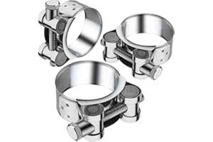 LONELY HIGH HEELS Gelenkbolzenschelle Edelstahl 48-51mm Spannbackenschellen 3 Stück Auspuffrohr Klemme Bandbreite 22mm Auspuffrohr Motorrad Auspuff Schellen für Nutzen am Auspuff Schlauch Wasserrohr Befestigung