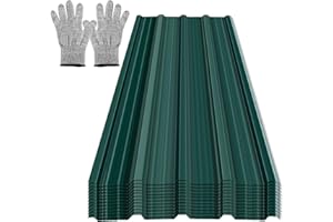 Ansobea Chapa perfilada para techo (12 unidades, 129 x 46 cm = 7 m²), color verde