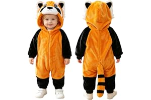 Doladola Unisex sparkdräkt för småbarn, baby-overall med huva, tecknad serie-pyjamas