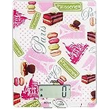 ADE Digitale Küchenwaage KE 1501 Lilou. Elektronische Waage mit Lifestyle-Print in romantischem Design für die junge Trendküc