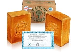 GRÜNE VALERIE NATURKOSMETIK Green Valerie oryginalne mydło Aleppo 2 x 200 g (400 g+) z 20% / 80% olejem laurowym/oliwą z oliwek | dojrzewa przez 6 lat | mydło w formie stałej, naturalne mydło/mydło do włosów/mydło pod prysznic |