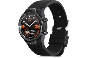 kwmobile Pasek do zegarka kompatybilny z Ticwatch Pro Smartwatch, zamiennik paska do zegarka, silikonowy pasek - czarny