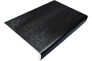 EUROCELL 200mm Black Ash UPVC Window Board/Cill Cover 2.5m Long 9mm Thick Plastic Window Sill Capping