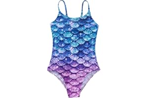 Xumplo Bañador de una pieza para niñas con hombros descubiertos, traje de baño para niños de 2 a 10 años