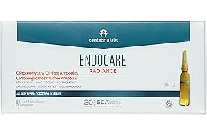 Cantabria Labs Endocare Radiance C Proteoglicanos Oil-Free - Ampollas Faciales Antiedad, Regeneradoras y Antioxidantes, con Vitamina C, Todo Tipo de Pieles, 30 Ampollas x 2ML, 60 ML