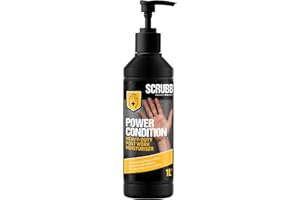SCRUBB Power Condition Heavy Duty Post Work Moisturiser, Fast Absorbing, Non Greasy, 1L Pump Top Bottle