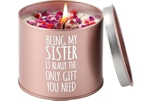 PRSTENLY Sister Gifts from Sister, Scented Candles in Metal Jars Funny Gifts for Sister on Her Birthday Christmas Wedding Day Housewarming, Sister Birthday Gifts from Sister Adult