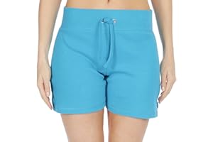 LABEL YOUR LOVE Womens Ladies Girl Cotton Beach Shorts Hot Pants Holiday Summer Turquoise Large - 16/18