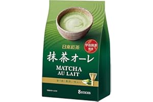 Nitto Royal Milk Tea Matcha - Té con leche instantánea japonés, 8 palos, OG ASIA - 128 g