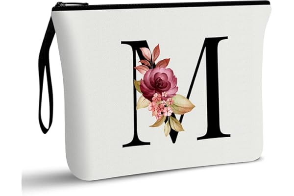Vavabox Trousse de Toilette Personnalisée pour Femme - Tissu Premium & Fermeture Éclair Robuste, Cadeau Parfait Femme, Idée Cadeau Unique pour Fille, Mariée ou Demoiselle d'honneur (M, Blanc)
