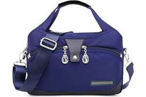DIRRONA Borsa a Tracolla da Donna Multitasche in Nylon Impermeabile - Messaggero da Viaggio Casuale per Lavoro All'aperto Blu