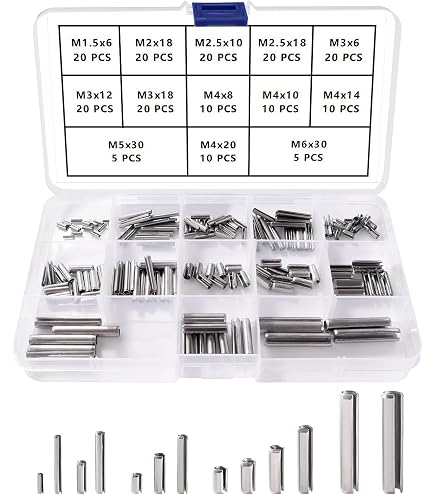 5-Pack Stainless Steel Slotted Roll Pins, 1/8" X 5/8" - Trigger/Spring Pins