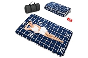 Kiseely Colchón futón japonés, alfombrilla plegable de tatami, colchón portátil para dormir con bolsa y correa, colchón de suelo, colchón grueso para dormir, colchón enrollable (corona azul, 90 x 200