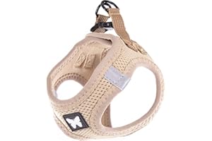 Martin Sellier Harnais Chien Mesh Haute qualité à répartition Uniforme Grand Confort Boucle Rapide Bandes réflechissantes (XL, Beige)