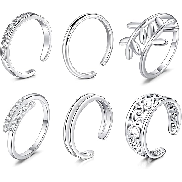 Adjustable Ring Sterling Silver Rings Amazon ChicSilver Adjustable