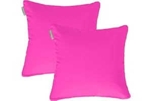 Gardenista Cojín de Muebles para Jardín | Cojines Silla Jardin | Relleno de Miga de Espuma para Uso Externo | Resistente al Agua | 45 x 45 cm | Paquete de 2 (Rosa)