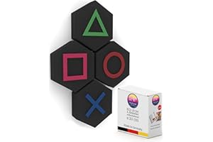 PolySound® ECO Akustikpaneele selbstklebend - 4 Gaming Schallabsorber Motiv Erweiterungsset für RAW/ECO Sets - Extremer Schallschutz als Wandbild