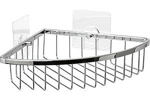Tatay Estante de Ducha Rinconera Krom, 2 Alturas, 100% Inoxidable, de Latón Brass, Diseño Funcional, 5 Años de Garantía. Incluye Kit de Quick & Fix. Medidas 20x20x5cm
