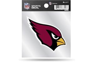 Rico Industries NFL Arizona Cardinals Primary Logo 4x4 Decal, Team Color, Size of Individual Decal Will Vary, 3.5 x 4.5-