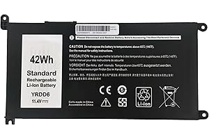 CYDZ-T&L BATTERY YRDD6 pour Dell Inspiron 5481 5583 3584 3781 Vostro 5481 5581 3583 5590 5490 3500 Latitude 3500, Compatible avec 1VX1H VM732 FDRHM WJPC4, 42Wh