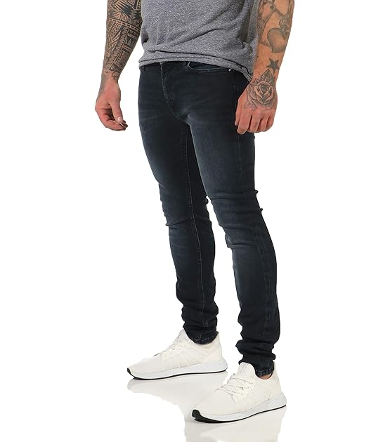 Skinny Jeans Stretch Denim Herren Hose