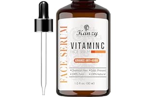 KANZY HAIR AND BEAUTY Kanzy Serum z Witaminą C do Twarzy 20% Kwasem hialuronowym Przeciwzmarszczkowe, Cienie i Drobne Linie Serum do Twarzy Wzmacniające kolagen skóry, 30ml Nawilżające