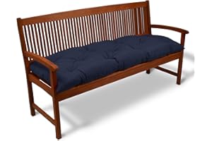 Beautissu Cojines para Bancos Flair BK 180x50 cm Cómodo Acolchado Banco de jardín/Columpio Hollywood Azul Marino - más Colores y tamaños a Elegir