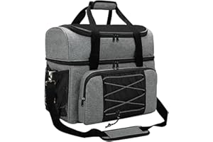 Richolyn Bowlingkugel-Tasche - Bowlingkugel-Tasche Bowling-Tasche,Bowlingtasche für 2 Bälle, passend für Bowlingschuhe bis Herrengröße 16 und Zubehör