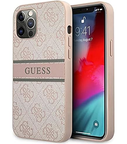 Guess Cover Rigida Per IPhone 12 Pro Max – Colore Argento Con Scritta Dorata E Glitter Liquido - 5