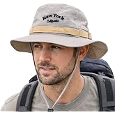 Perlotus Safari Şapka Erkek Kadın Unisex, 58-60 cm Likralı Esnek Beden, Nefes Alan İ&ccedil; Astar, Ayarlanabilir &Ccedil;ene İpli New York