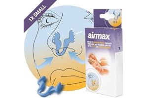 Airmax dilatateur nasal | 76% plus d'air | Anti ronflement | Respiration nasale libre pendant votre sommeil | Pack 3 mois - 1X Taille petit (S) bleu | Contre la congestion nasale | ecarteur nasal | Pour hommes et femmes | Boîte de rangement incluse