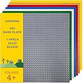 11024 Classic Gri Zemin Plaka, +4 Yaratıcı Oyuncak Yapım Seti (1 Par&ccedil;a) 25cmx25cm, Baseplate