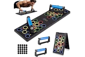 JITIFAZH 24 in1 Push Up Board Multifunctional Foldable Portable Fitness Workout Push-up Tools Pushup Stands Exercise Board Muscle Board,Home Exercises For Men/Women
