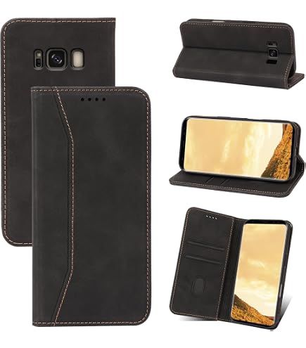 Beajew Custodia Per OnePlus 8, Flip Caso in PU Pelle Premium