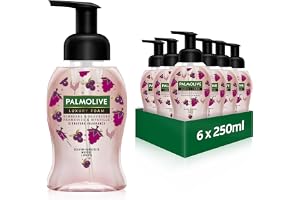 Palmolive Skumtvål Luxury Foam, hallon & blåbär, 6 x 250 ml | Handtvål för upp till 200 handtvättar per flaska, förvandlas ti