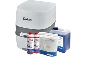 Enders WC Chimique Portable - Kit de démarrage Blue 5,0 Supreme avec Produit additif et Papier hygiénique - Toilette Chimique
