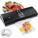 Vakuumiergerät, ansinna 4 in 1 Automatisches Doppelpumpen Vakuumierer mit 20 Profi Vakuumierbeutel und Vakuumschlauch Foliens