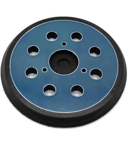 3 Plateaux De Ponçage 125mm Poweka - Compatibles Makita BO5010/BO5041K, 8 Trous