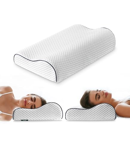 Oreiller Mémoire De Forme ORTHOVERSE Infusé Aloe Vera - Hauteur Réglable, Respirant, Soutien Cervical Optimal