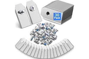 Enhon 30 Klingen Ersatzklingen, Kompatibel Mit Navimow I105e, Navimow I108e, Ersatzklingen Aus Edelstahl Und Titankarbidlegierung, Zubehör Für Rasenmäherroboter, Mit 30 Gepunkteten Schrauben.