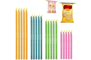 AMSGANK 20 Pcs Bag Sealer Sticks, 29/23/19/12cm Sealing Rod for Food Storage, Kitchen Sealing Sticks Keeping Food Storage, Moisture-Proof and Reusable - 4 Different Color