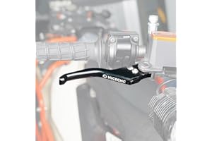 NICECNC Kurzer Bremshebel Compatible with KTM 690 Enduro R/SMC R 2014-2023,Husqvarna 701 Enduro/Supermoto 2016-2023,GasGas 700 SM/ES 2022-2023,2 Fingerkupplung und Bremshebel CNC,Aluminium,Schwarz