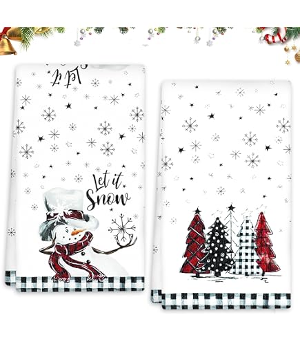 Weihnachts-Geschirrtücher 4er Set – Mit Nussknacker-Motiv, 42x65 Cm, Saugfähig & Maschinenwaschbar